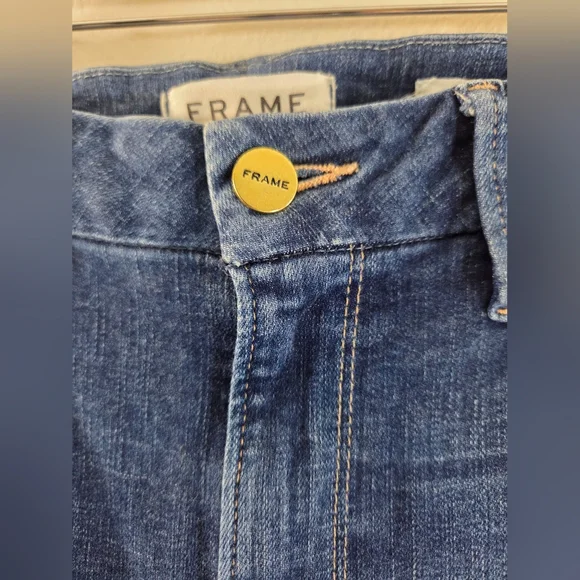 FRAME Denim Le Crop Mini Boot Bagmont Classic Cropped Bootcut Flare Stretch Jean - Picture 4 of 10